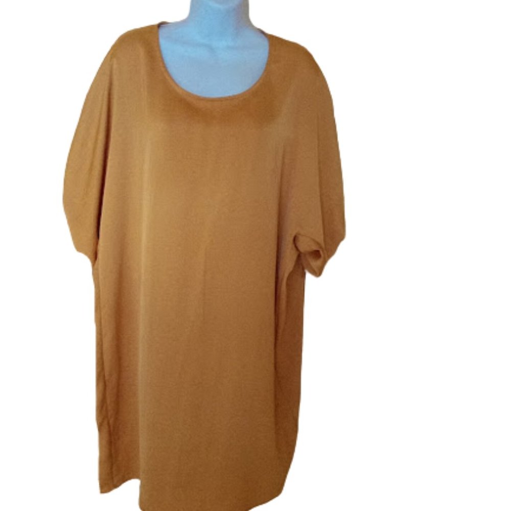 Marigold Yellow Oversized Satin Dress Size Small (can fit larger)